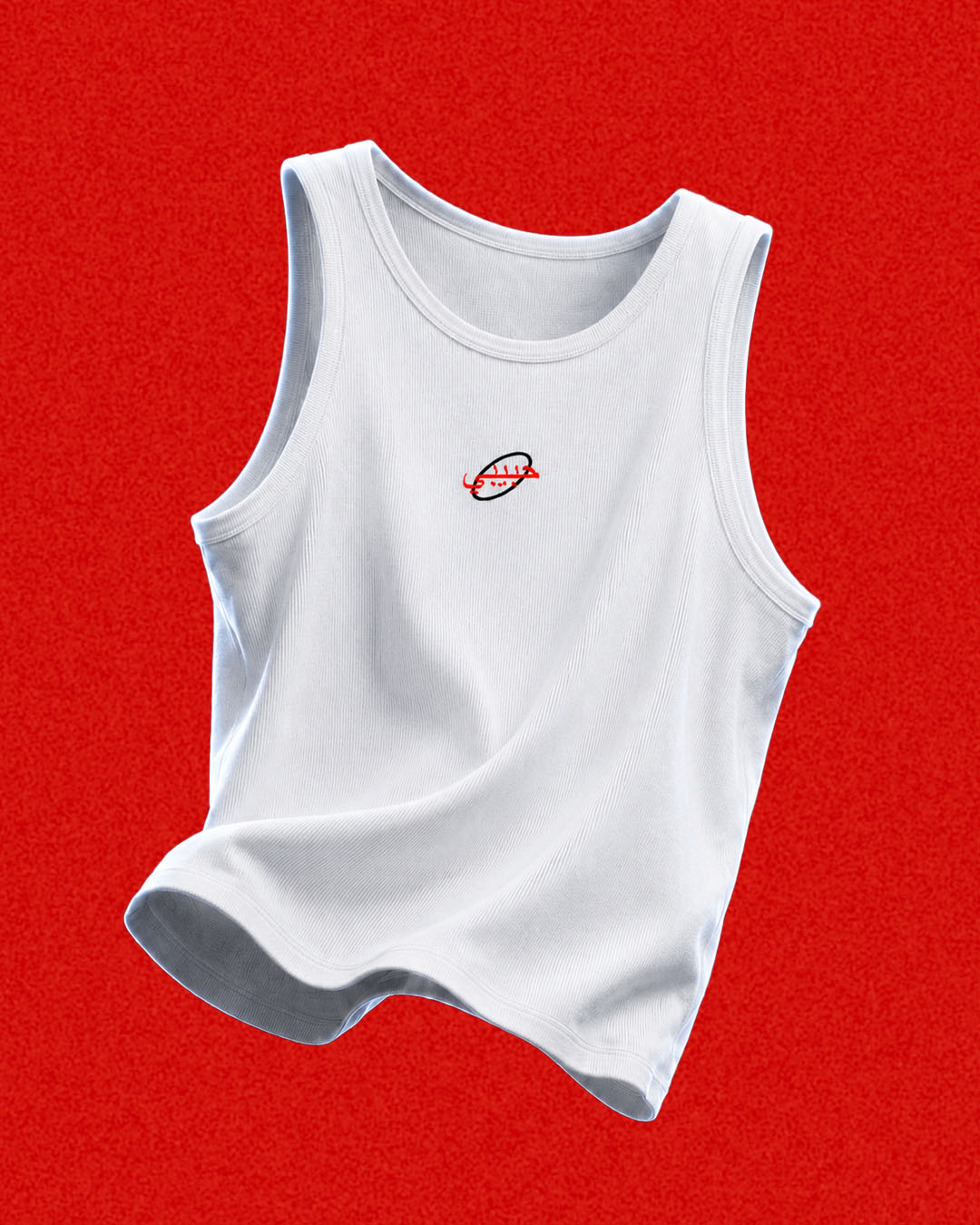 Habibi Ribbed Tank Top White Sale
