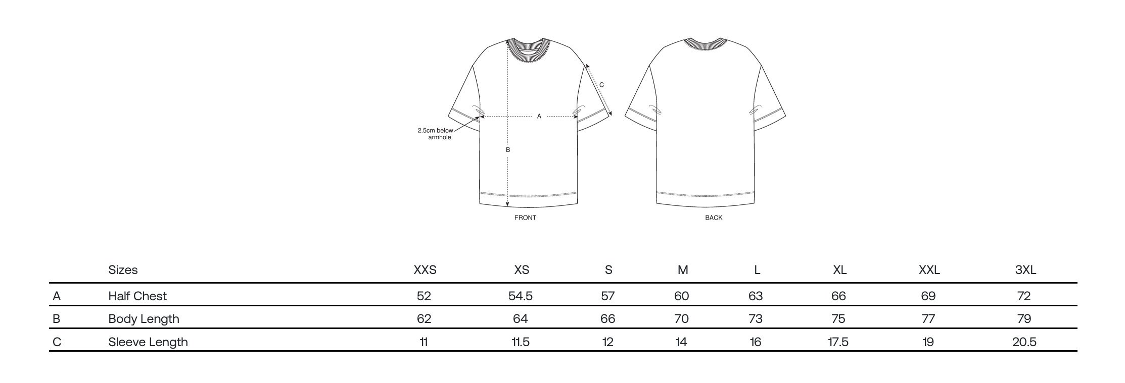 Sizechart